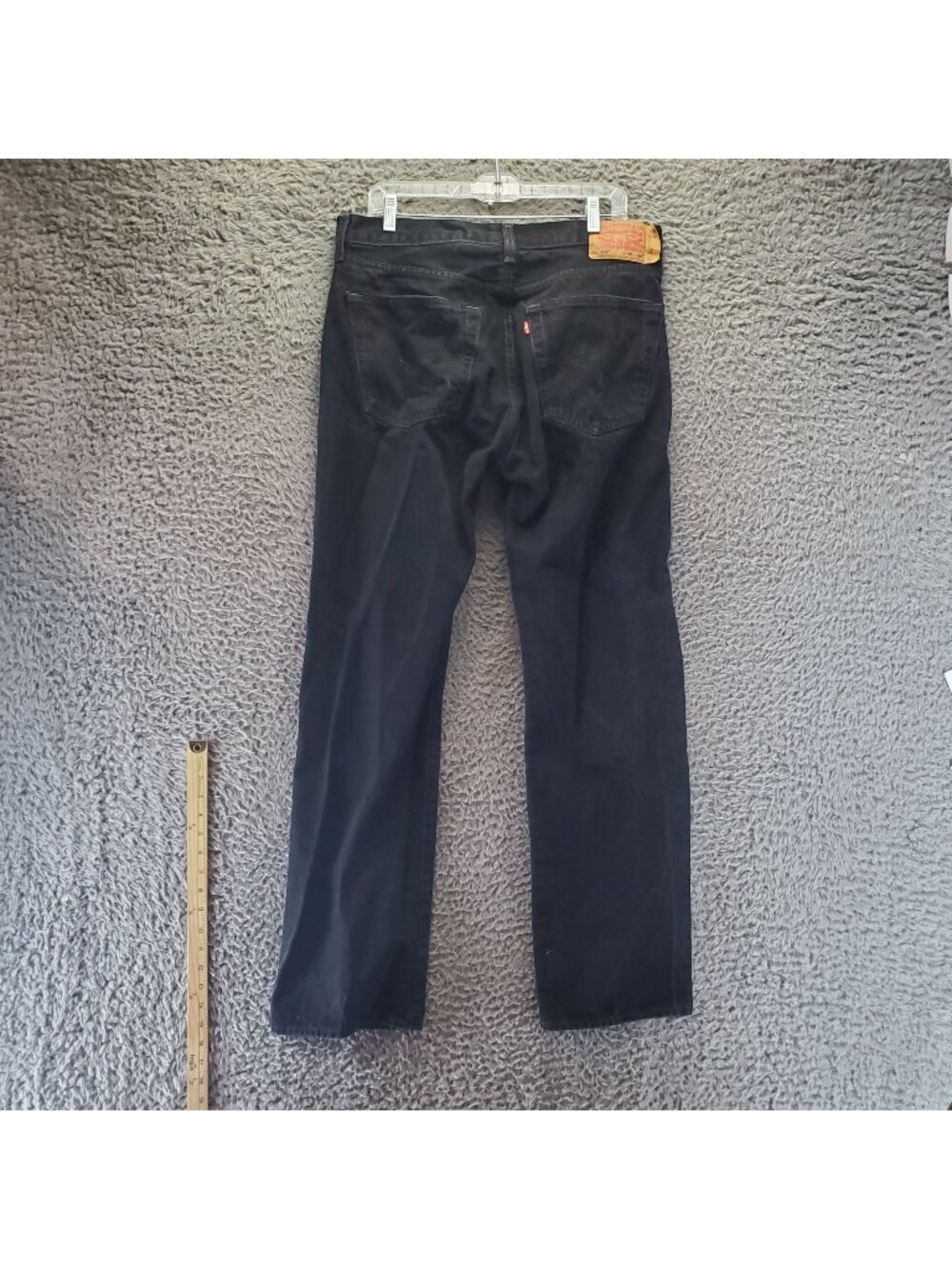 Levis Jeans Mens 36x34 Black 501 Original Fit Denim Button Fly *Read*